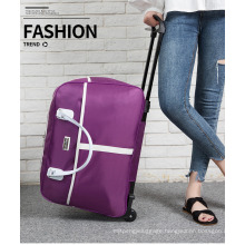Wholesale Lightweight Spinner Travel Soft Nylon Oxford Trolley Luggage Bag